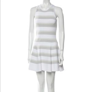 A.L.C. White and Mint Stripe Dress